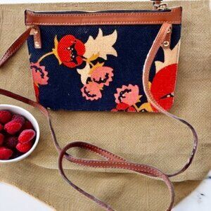 Crossbody Handbag Linen + Leather Skinny SPARTINA Daufuskie Island